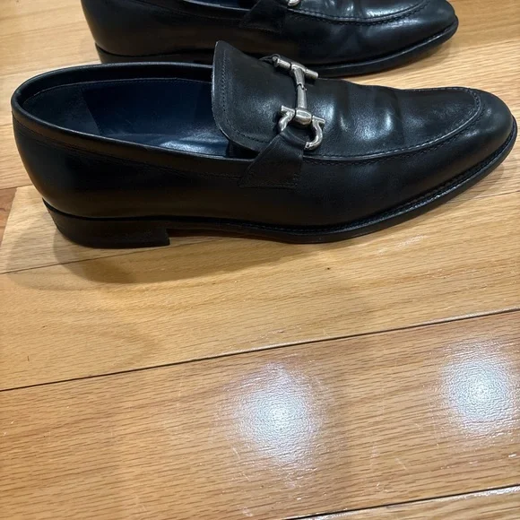 Men's Black Leather Loafers - Picture 4 of 7